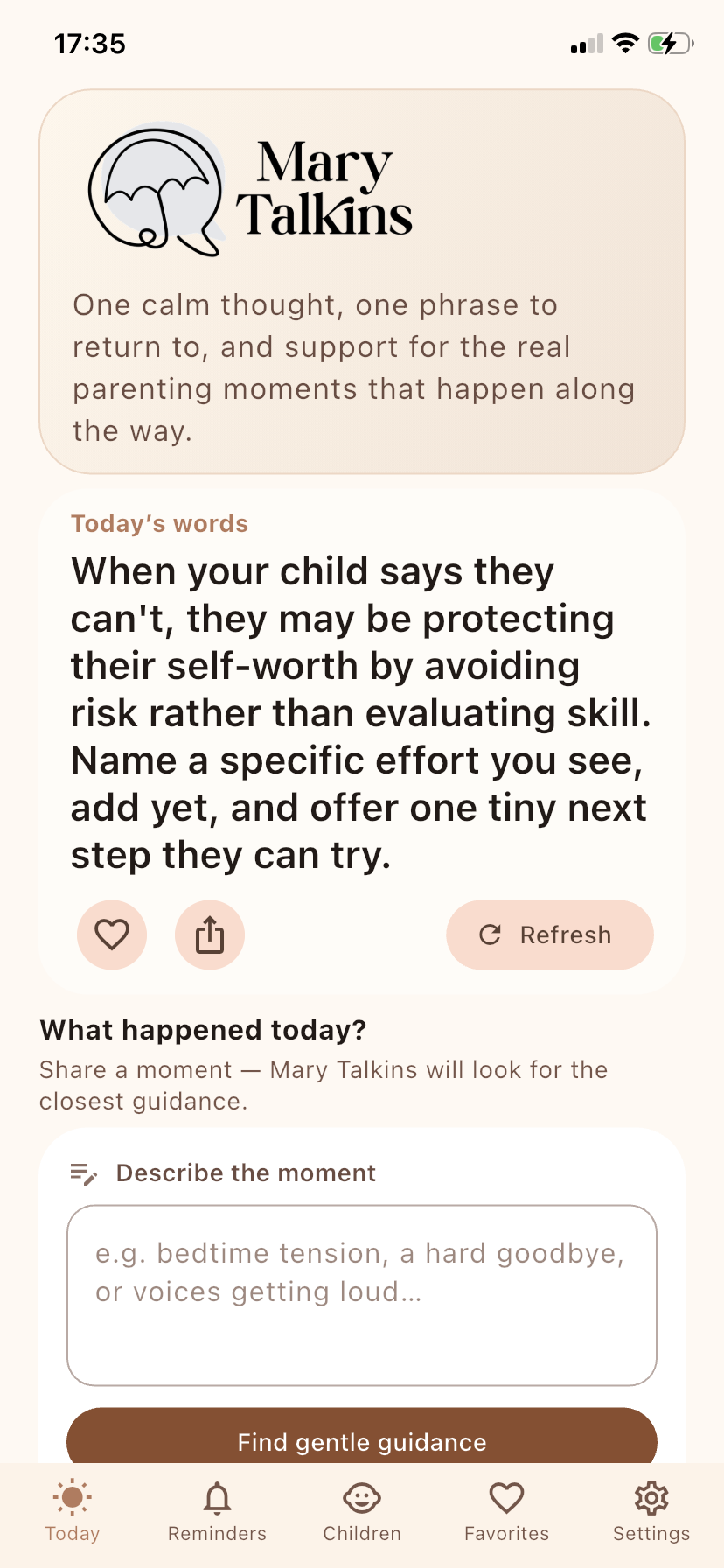 Mary Talkins Today screen